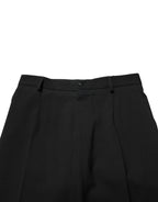 Dolce & Gabbana Black Wool Formal Dress Men Trouser Pants - Eljoys Fashion 