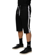 Dolce & Gabbana Black Cotton Stretch Men Bermuda Shorts - Eljoys Fashion 