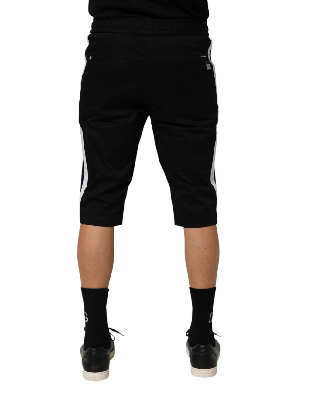 Dolce & Gabbana Black Cotton Stretch Men Bermuda Shorts - Eljoys Fashion 