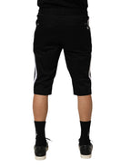Dolce & Gabbana Black Cotton Stretch Men Bermuda Shorts - Eljoys Fashion 