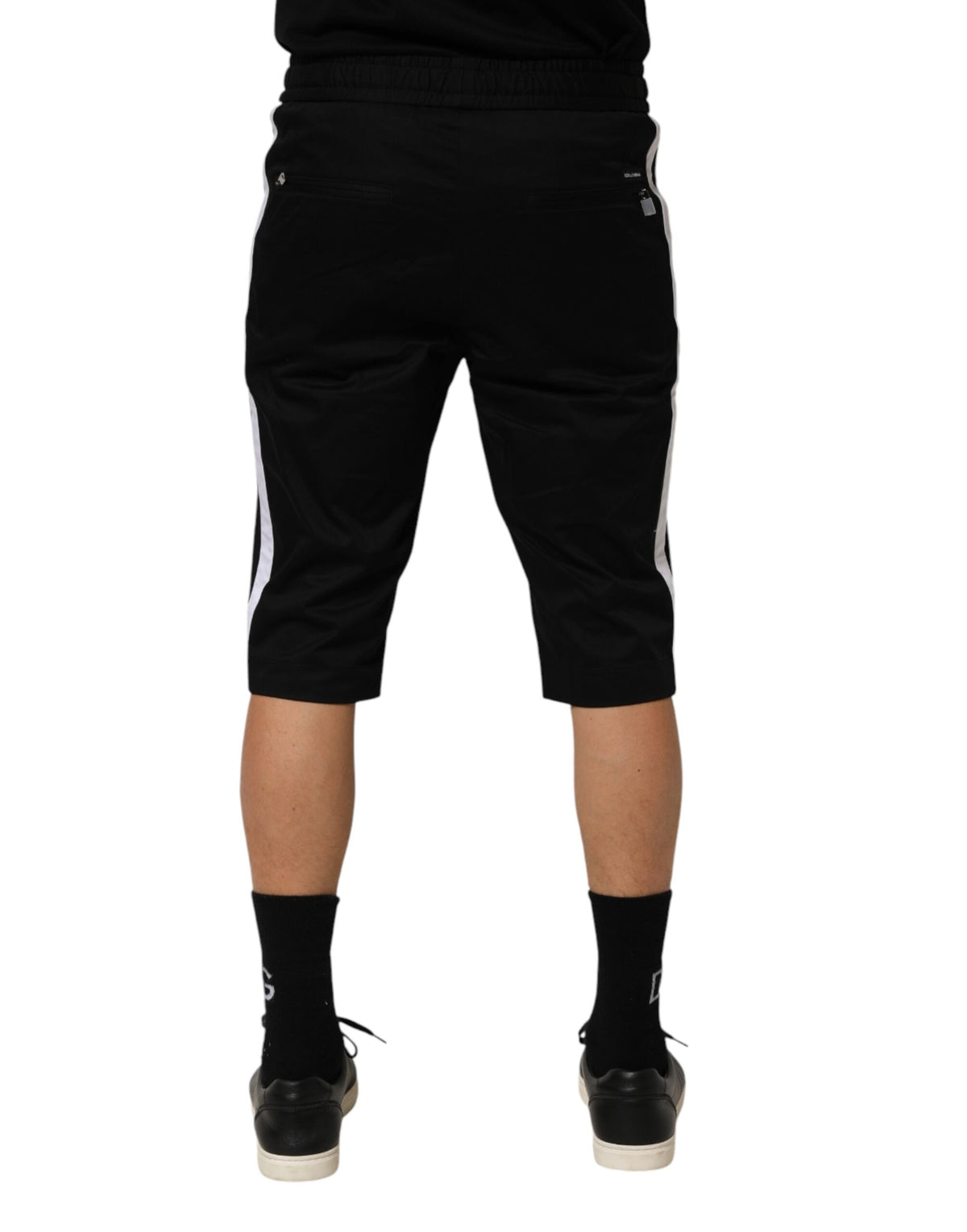 Dolce & Gabbana Black Cotton Stretch Men Bermuda Shorts - Eljoys Fashion 