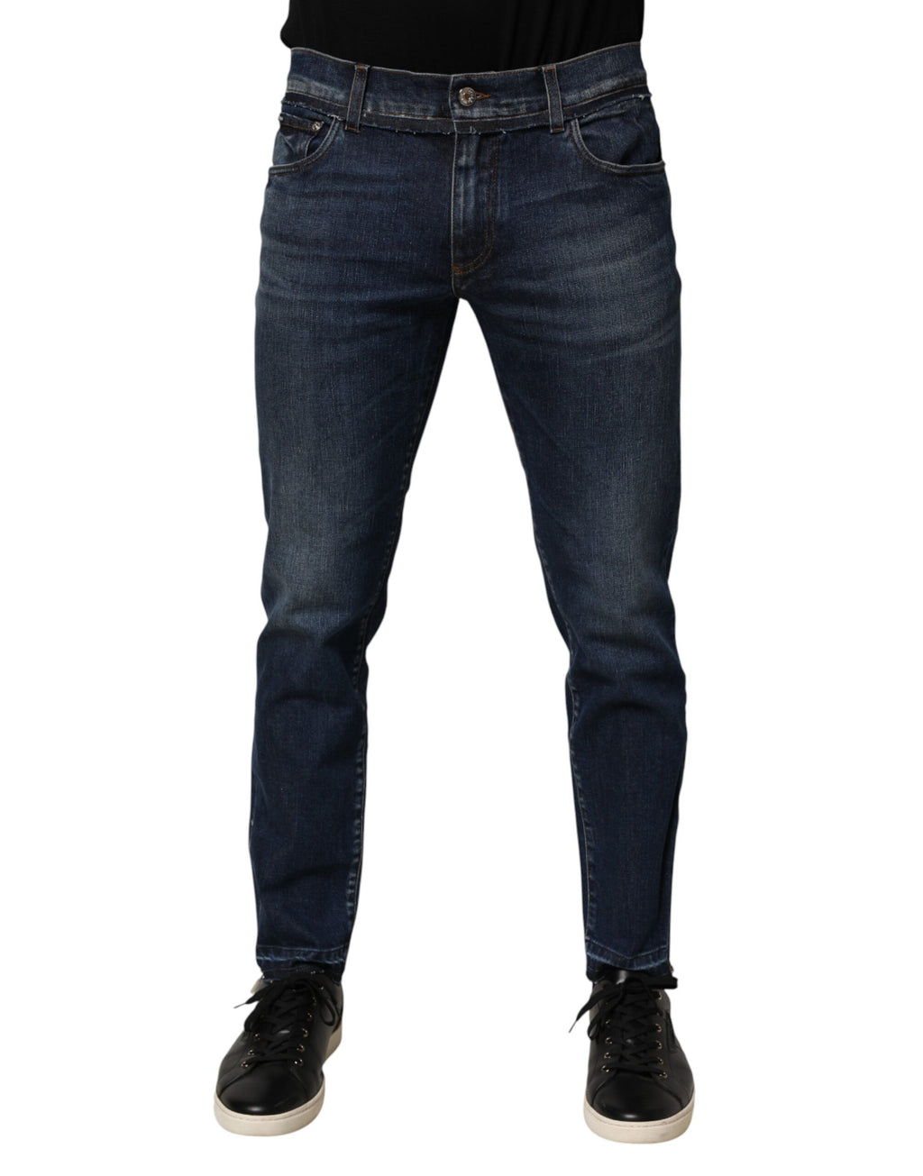 Dolce & Gabbana Blue Cotton Stretch Skinny Men Denim Jeans - Eljoys Fashion 