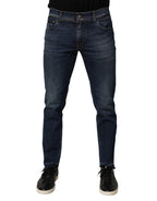 Dolce & Gabbana Blue Cotton Stretch Skinny Men Denim Jeans - Eljoys Fashion 