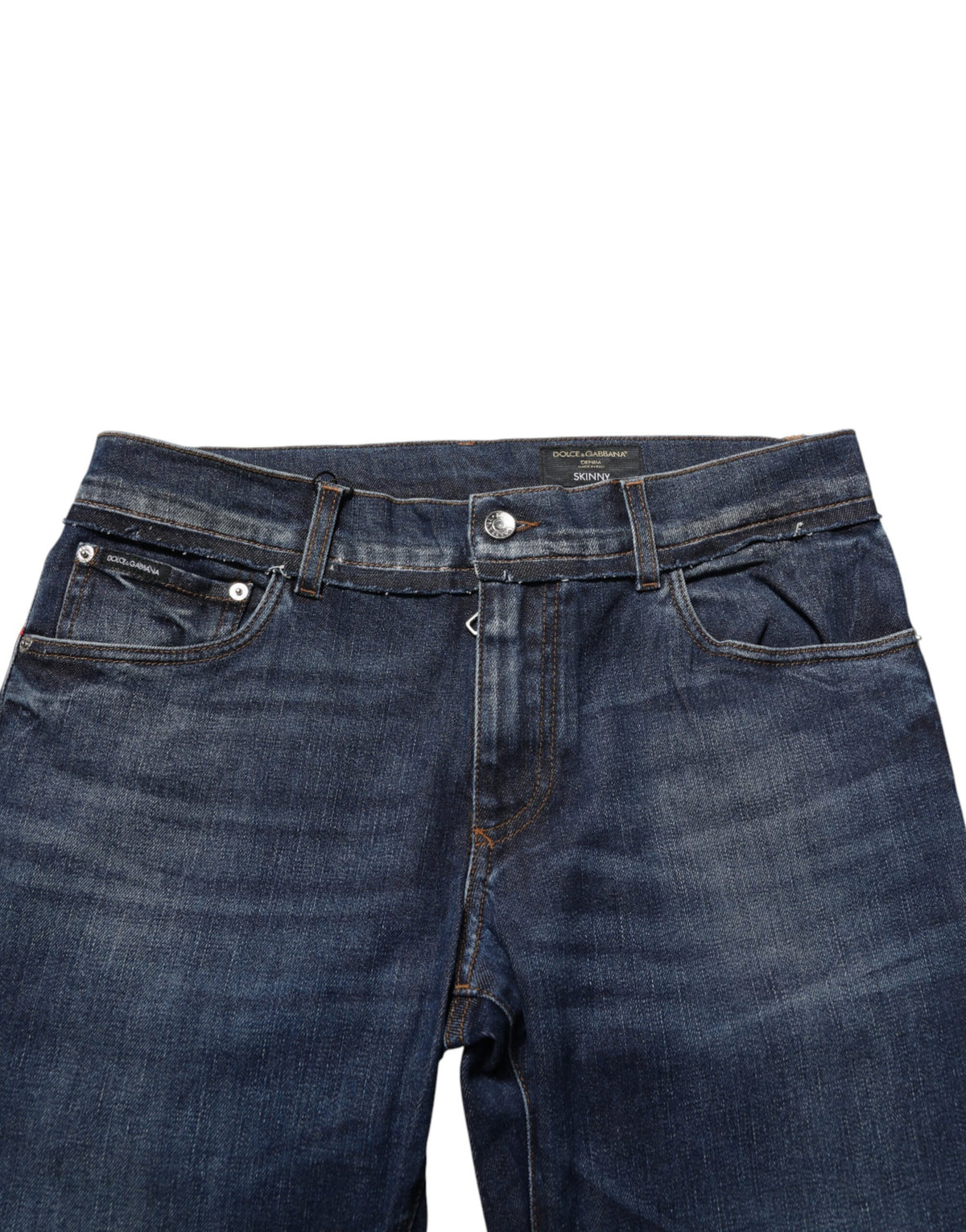 Dolce & Gabbana Blue Cotton Stretch Skinny Men Denim Jeans - Eljoys Fashion 