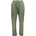 Gianmarco Venturi Verde cotton men's trackpants with elastic waistband and side pockets, casual athletic style.