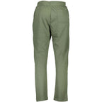 Gianmarco Venturi Verde cotton men's trackpants with elastic waistband and side pockets, casual athletic style.