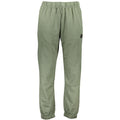 Gianmarco Venturi Verde cotton men's joggers with elastic waistband and tapered fit, casual and comfortable activewear.