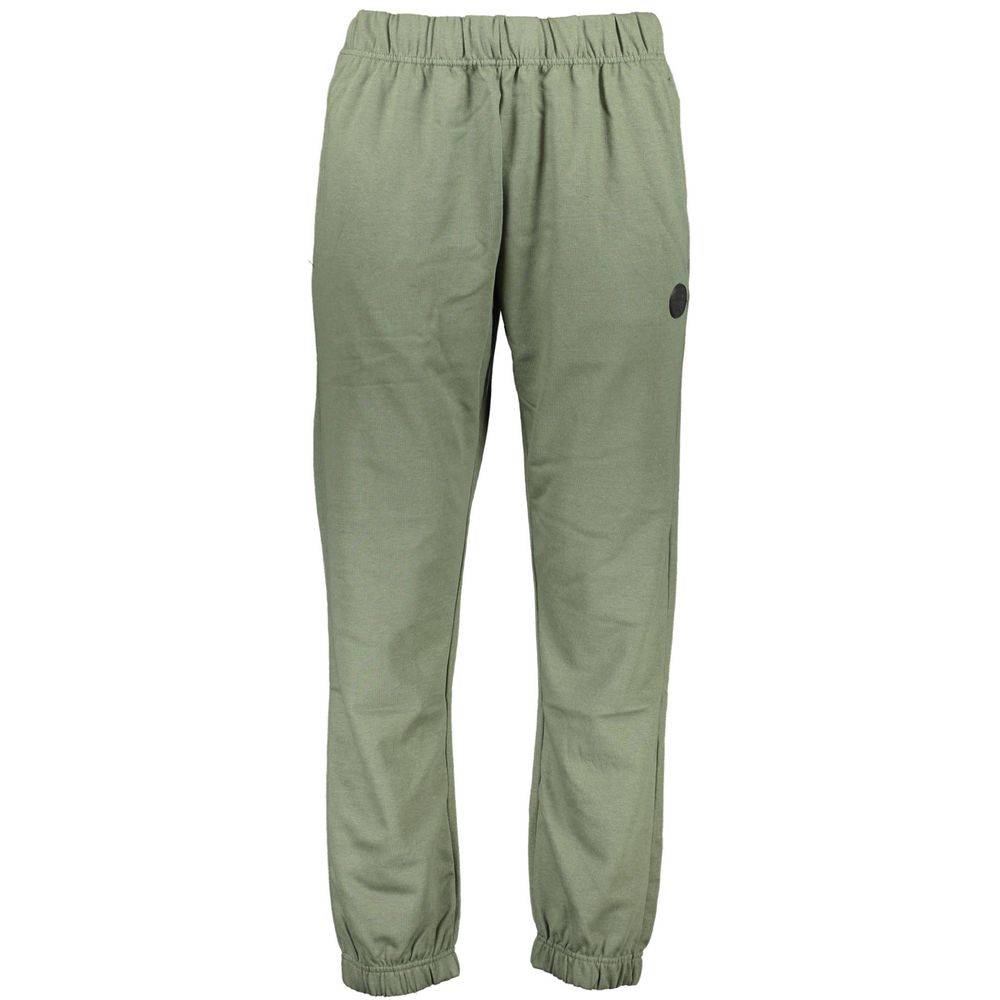 Gianmarco Venturi Verde cotton men's joggers with elastic waistband and tapered fit, casual and comfortable activewear.