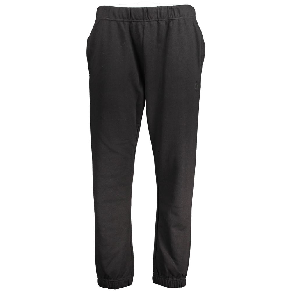 Black cotton men's sweatpant by Gianmarco Venturi, showing a relaxed fit with elastic waistband and casual style.