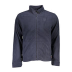 Blue polyester men's sweatshirt by Gianmarco Venturi, featuring a casual fit and round neckline.