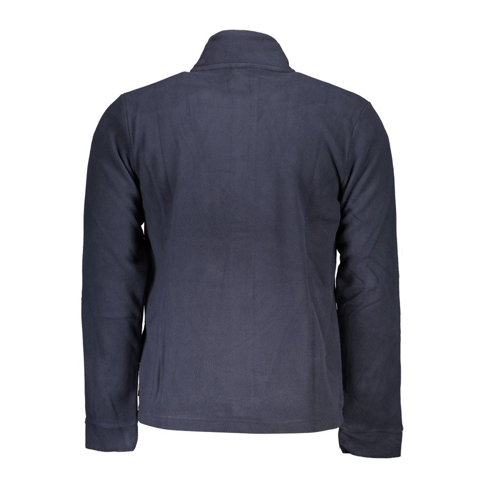 Gianmarco Venturi blue polyester men's sweatshirt with a relaxed fit and ribbed cuffs, casual and comfortable for everyday wear.