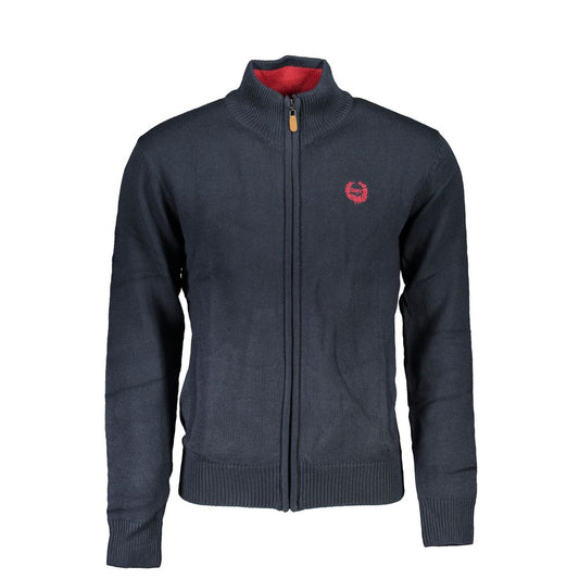 Gianmarco Venturi Blu Cotton Men Cardigan Gianmarco Venturi