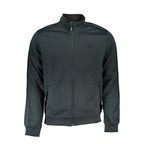 Gianmarco Venturi Verde polyester men's sweatshirt with a casual fit and ribbed cuffs, shown on a plain background.