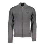 Gianmarco Venturi men's cardigan in gray cotton, featuring a classic knit design and button closure.