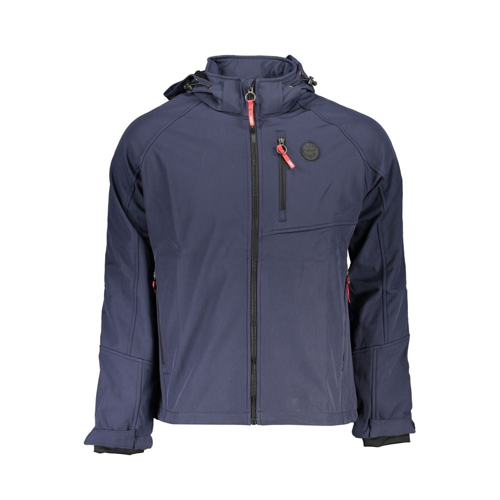 Gianmarco Venturi Blue Polyester Men's Jacket Gianmarco Venturi