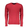 Gianmarco Venturi Rosso Viscosa men's sweater in vibrant red, featuring a soft, textured fabric and classic fit.
