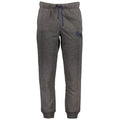 Gianmarco Venturi men's gray polyester sweatpants with elastic waistband and relaxed fit, suitable for casual wear.