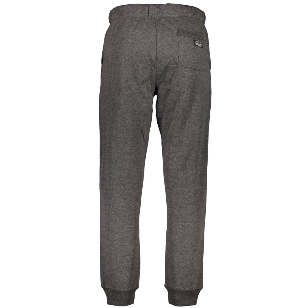 Gianmarco Venturi men's gray polyester sweatpant with elastic waistband and relaxed fit for casual comfort.