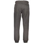 Gianmarco Venturi men's gray polyester sweatpant with elastic waistband and relaxed fit for casual comfort.