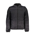 Gianmarco Venturi Nero Poliammide men's jacket with a sleek black nylon design, featuring a modern fit and zippered front.
