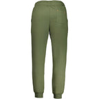 Gianmarco Venturi Verde cotton men's tracksuit pants with elastic waistband and side pockets, casual athletic style.