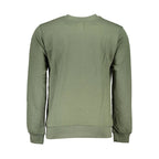 Gianmarco Venturi Verde cotton men's sweatshirt with a classic crewneck and long sleeves, featuring a comfortable fit and stylish design.