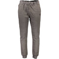 Gianmarco Venturi gray polyester men's sweatpants displayed flat, showcasing the comfortable fit and soft fabric.