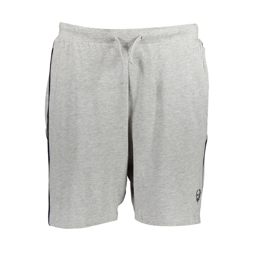 Gianmarco Venturi men's gray cotton track pants with elastic waistband and side pockets, casual athletic wear.