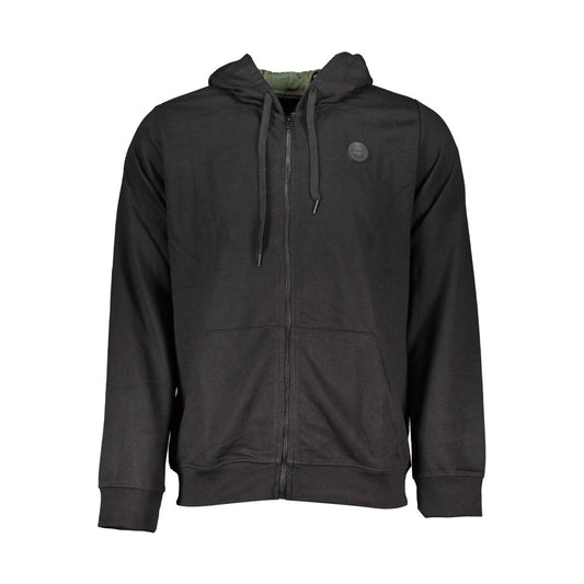 Gianmarco Venturi Black Cotton Men's Hooded Sweatshirt Gianmarco Venturi
