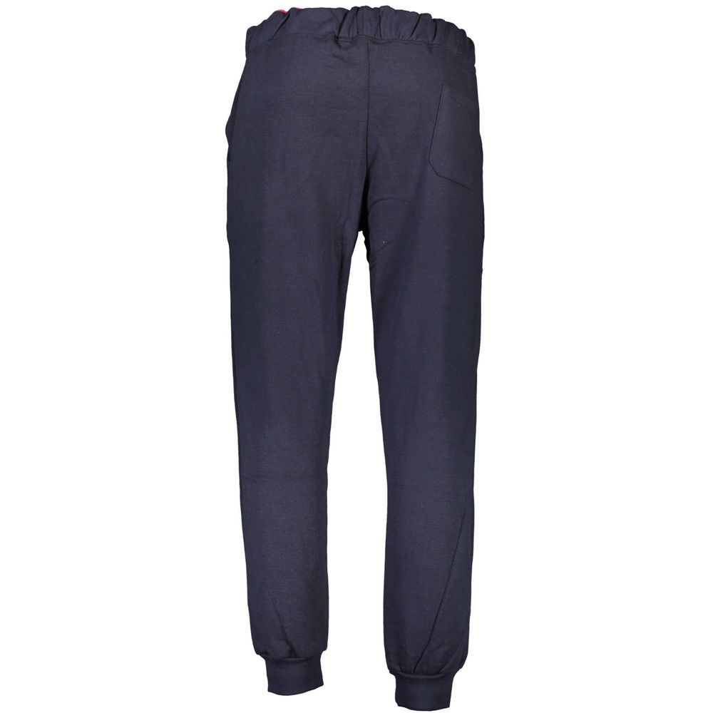 Gianmarco Venturi blue polyester men's track pants with elastic waistband and side pockets, casual athletic wear.