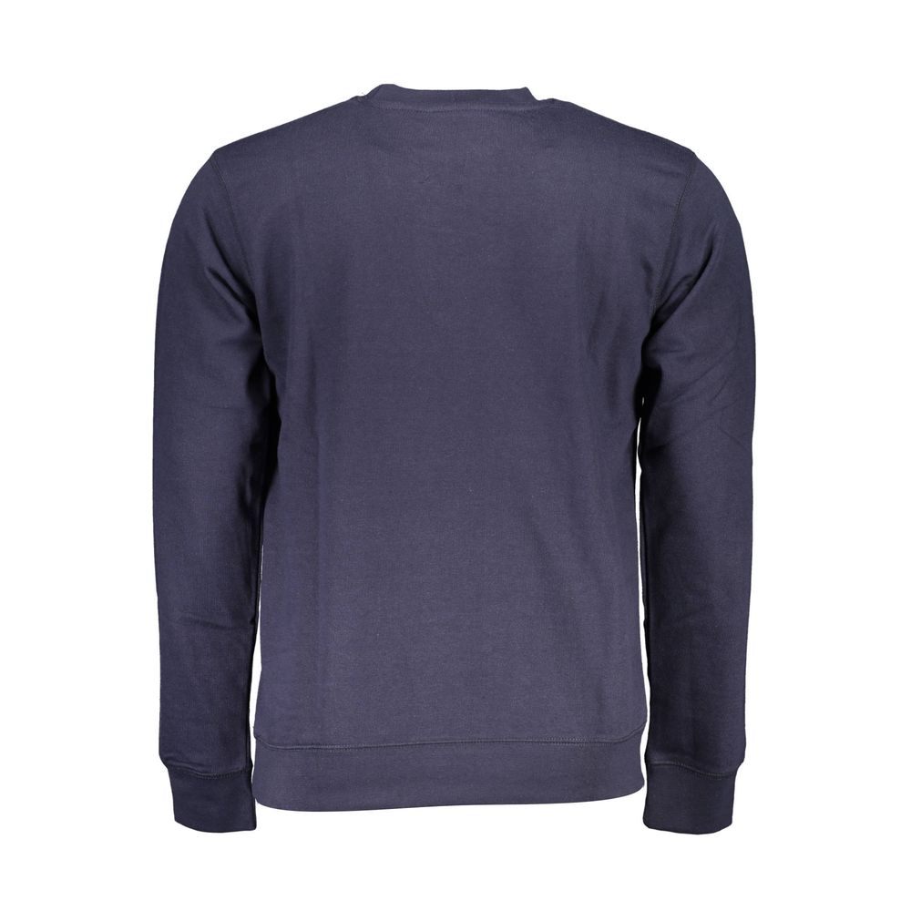Blue cotton men's sweatshirt by Gianmarco Venturi, featuring a comfortable fit and casual style.