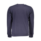 Blue cotton men's sweatshirt by Gianmarco Venturi, featuring a comfortable fit and casual style.