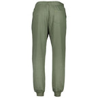 Gianmarco Venturi Verde cotton men's track pants with elastic waistband and side pockets, casual athletic style.