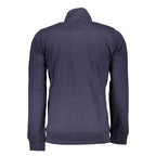 Blue cotton men's sweatshirt by Gianmarco Venturi featuring a classic crewneck and comfortable fit.
