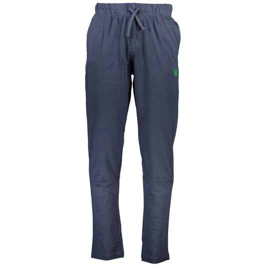 Gianmarco Venturi Blue Cotton Men's Track Pant Gianmarco Venturi