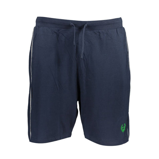 Gianmarco Venturi Blue Cotton Men's Track Pant Gianmarco Venturi