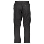 Black cotton men's sweatpant by Gianmarco Venturi, featuring a relaxed fit and comfortable waistband.