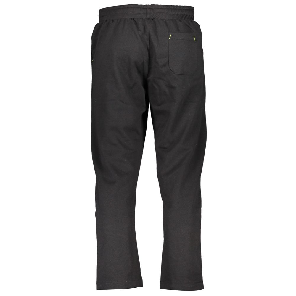Black cotton men's sweatpant by Gianmarco Venturi, featuring a relaxed fit and comfortable waistband.