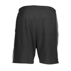 Black cotton men's sweatpant by Gianmarco Venturi, featuring a comfortable fit and casual style.