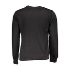 Black cotton men's sweatshirt by Gianmarco Venturi with a comfortable fit and minimalist design.