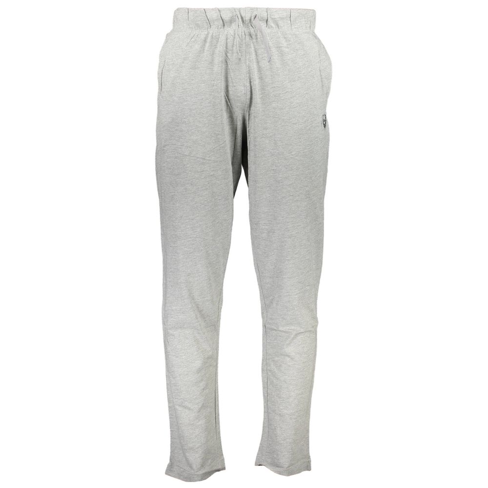 Gray cotton men's track pants by Gianmarco Venturi, featuring a comfortable fit and athletic style for casual wear.