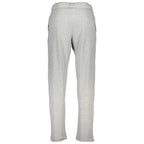 Gray cotton men's track pants by Gianmarco Venturi, featuring a comfortable fit and athletic design.