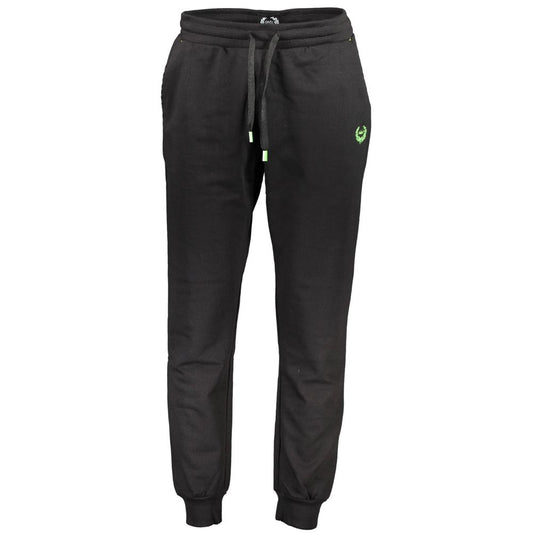 Gianmarco Venturi Black Cotton Men's Track Pant Gianmarco Venturi