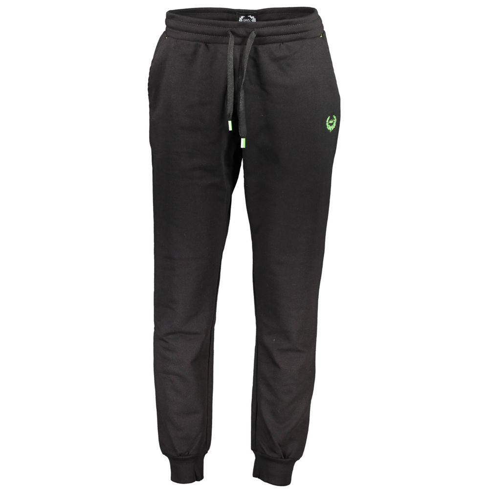 Gianmarco Venturi Black Cotton Men's Track Pant - Eljoys Fashion 