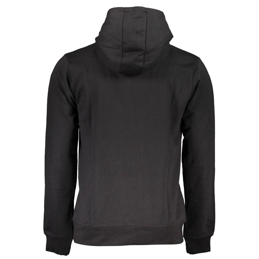 Gianmarco Venturi Nero cotton men's sweatshirt featuring a relaxed fit and classic crewneck design.