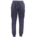 Gianmarco Venturi Blu cotton men's sweatpant with elastic waistband and relaxed fit, casual loungewear for men.