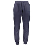Gianmarco Venturi Blu cotton men's sweatpant with elastic waistband and relaxed fit, casual loungewear for men.