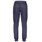 Gianmarco Venturi Blu cotton men's sweatpant with elastic waistband and relaxed fit, shown on a neutral background.