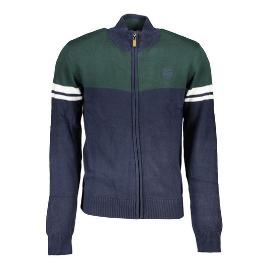 Gianmarco Venturi Blue Cotton Men's Cardigan Gianmarco Venturi