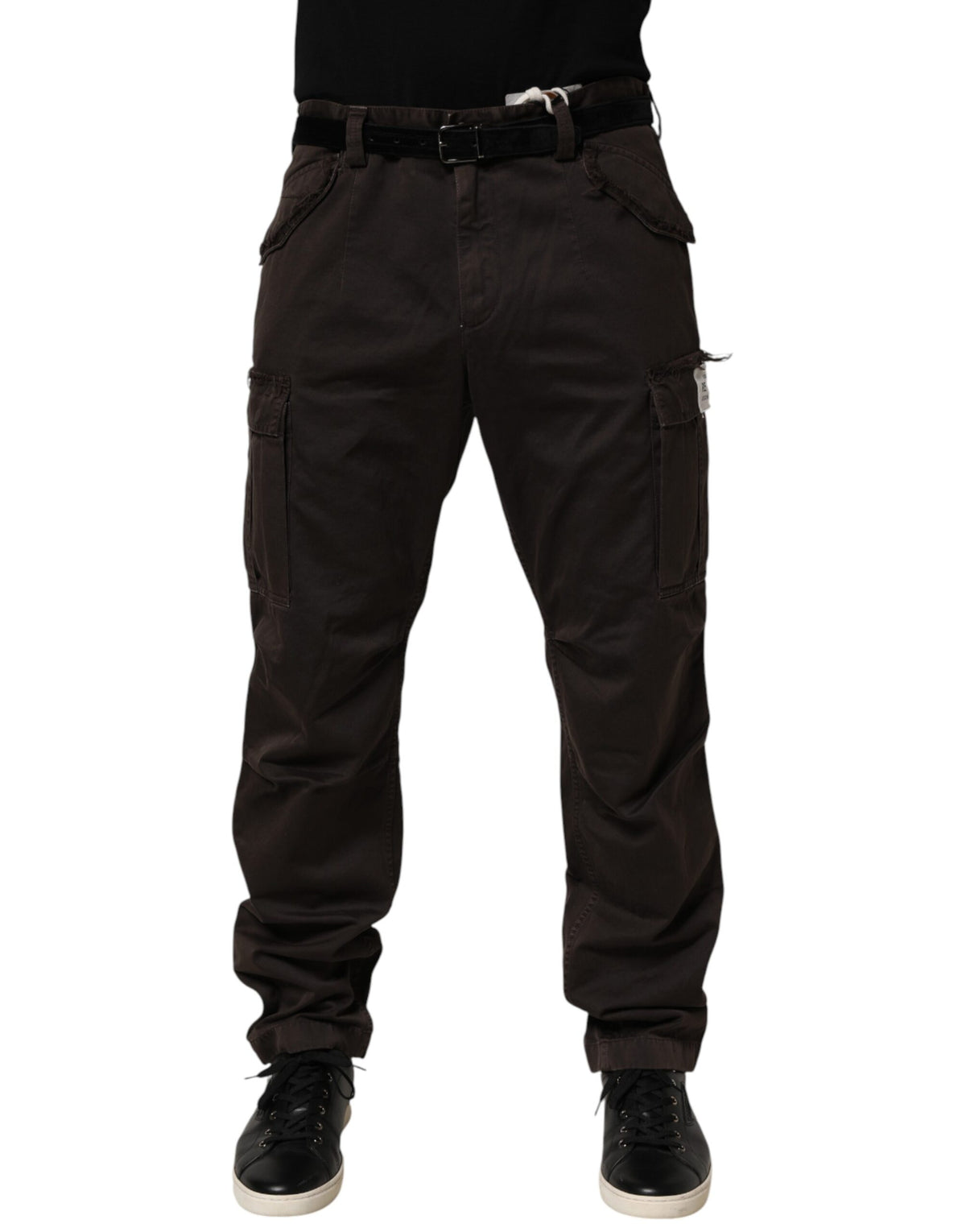 Dolce & Gabbana Brown Re- Edition Cotton Men Cargo Pants Dolce & Gabbana